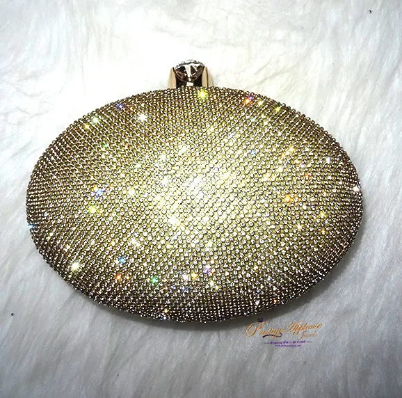 New Design Elegant Sparkling Gold Party Evening Cocktail Clutch Purse for Ladies Women