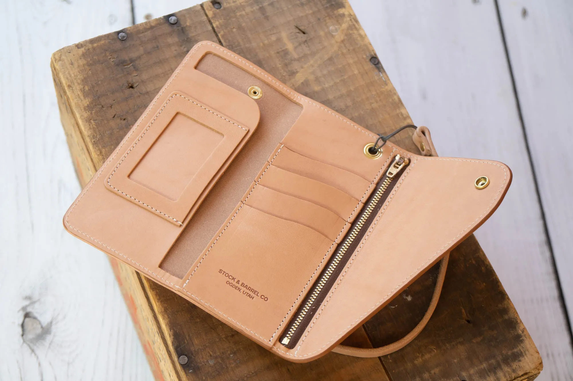 No.59 | 'Buck Brown' Leather Trucker Long Wallet