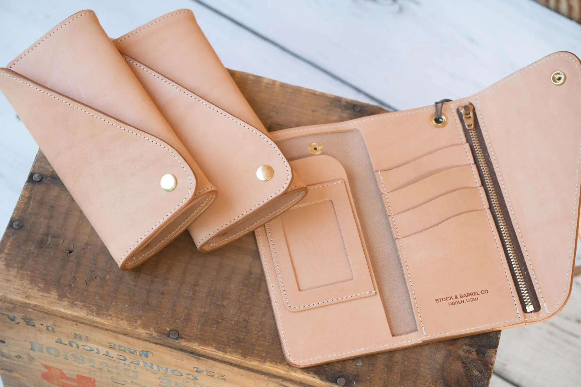 No.59 | 'Buck Brown' Leather Trucker Long Wallet