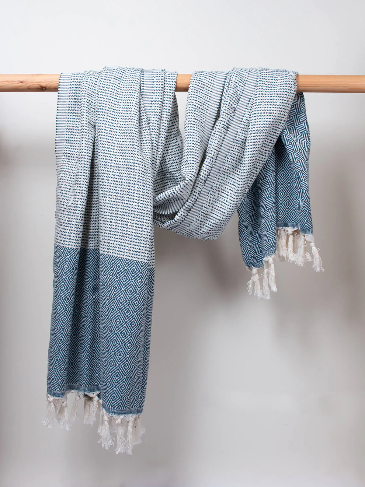 Nordic Dot Hammam Towel, Indigo