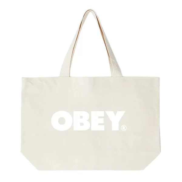 Obey Canvas Tote Bag - Natural / White