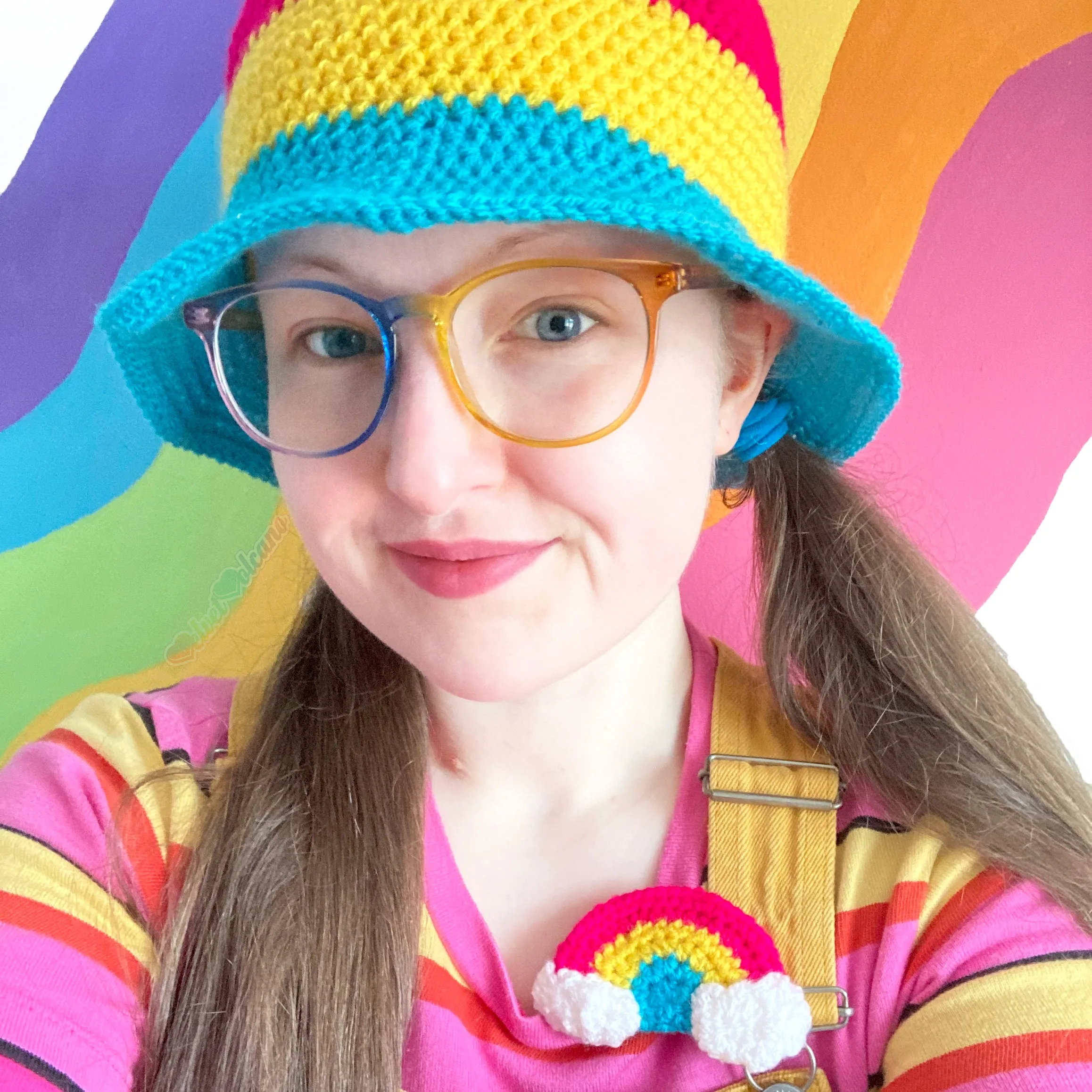 Pansexual Rainbow Cloud Hair Clip