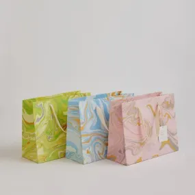 Paper Mirchi Hand Marbled Medium Gift Bag Pastel