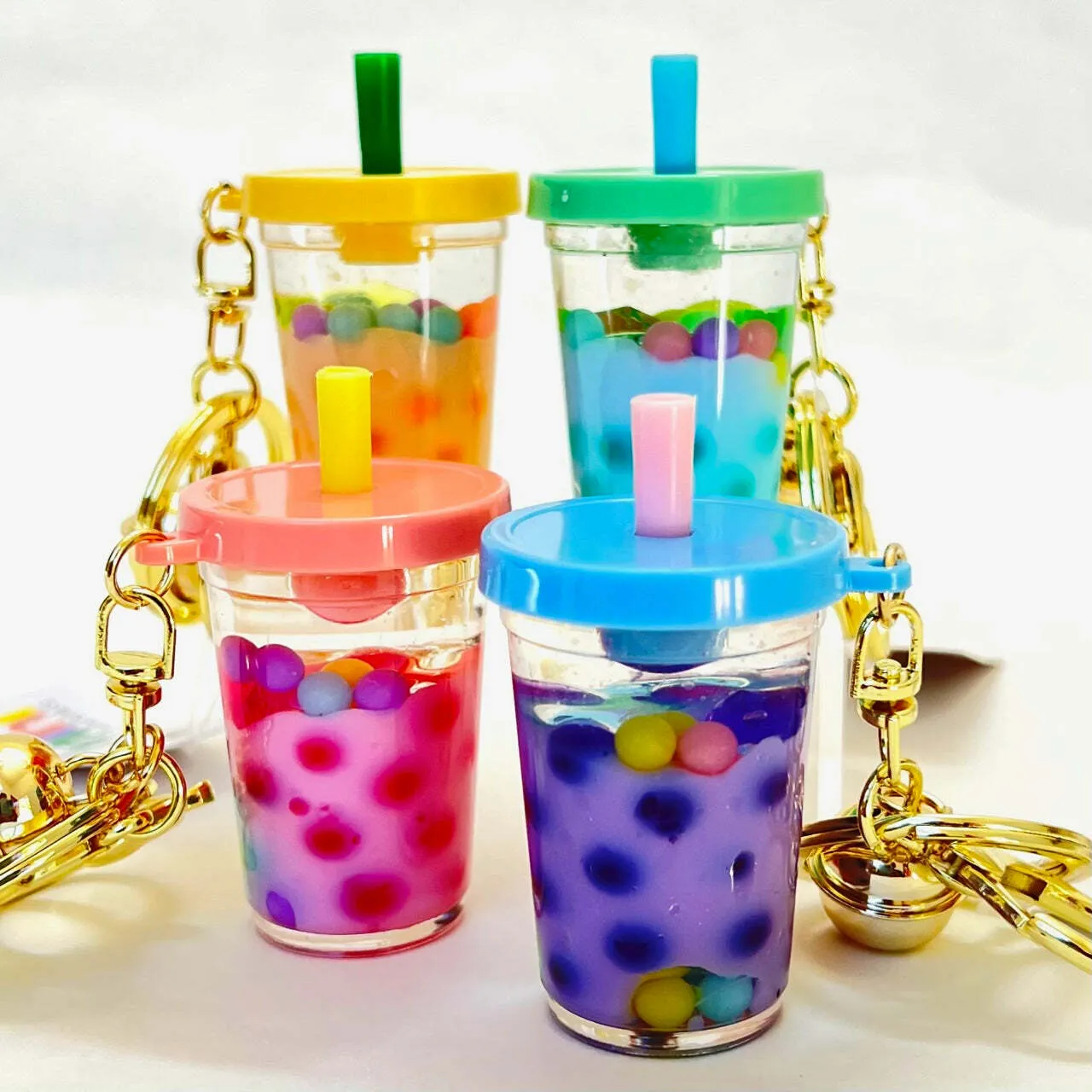 Pastel  Boba Floaty Key Ring