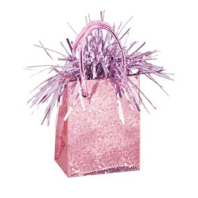 Pastel Pink Glitter Bag Balloon Weight