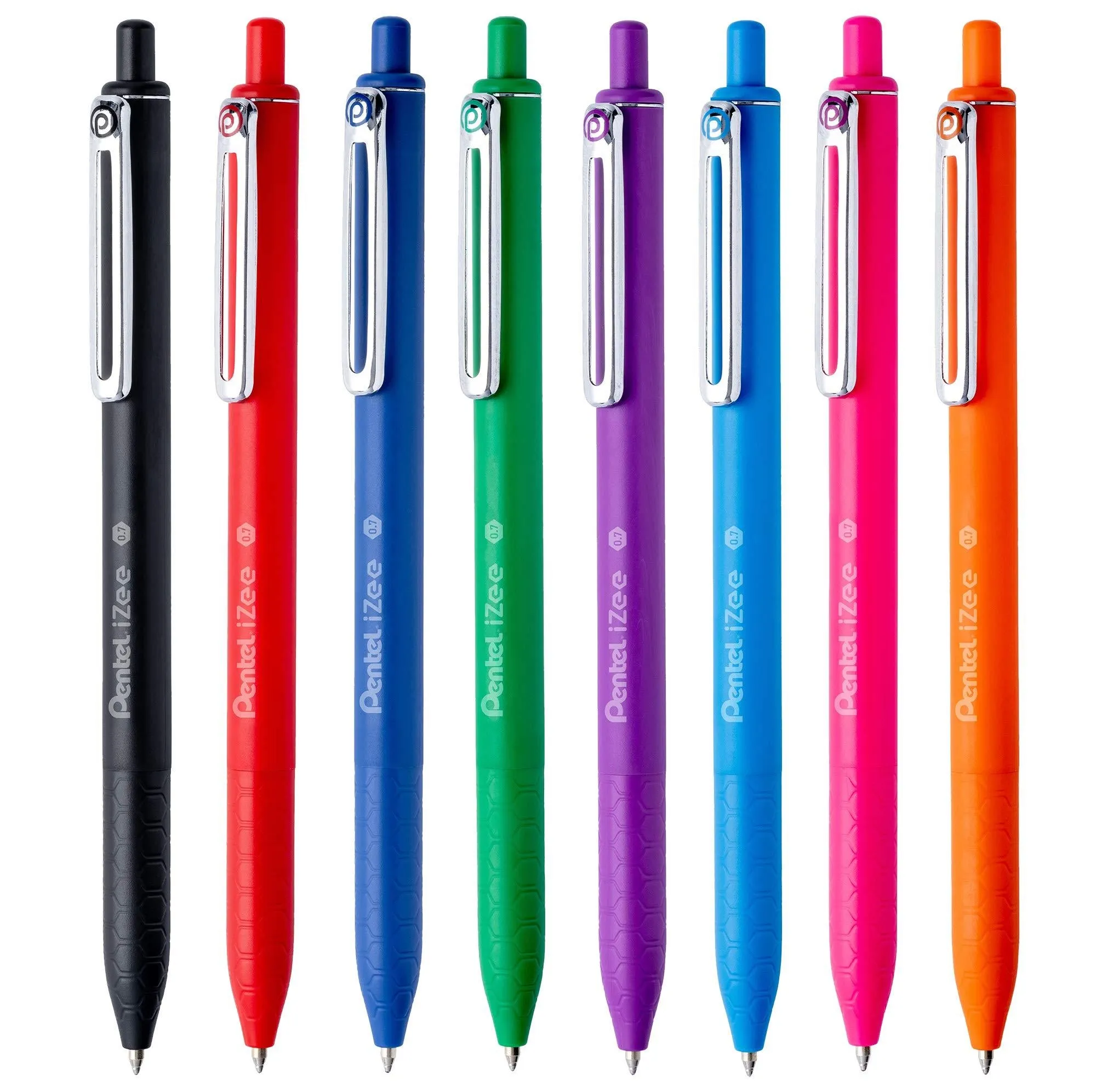 Pentel BX467-F Izee Retractable Ball Point Pen 0.7mm Orange