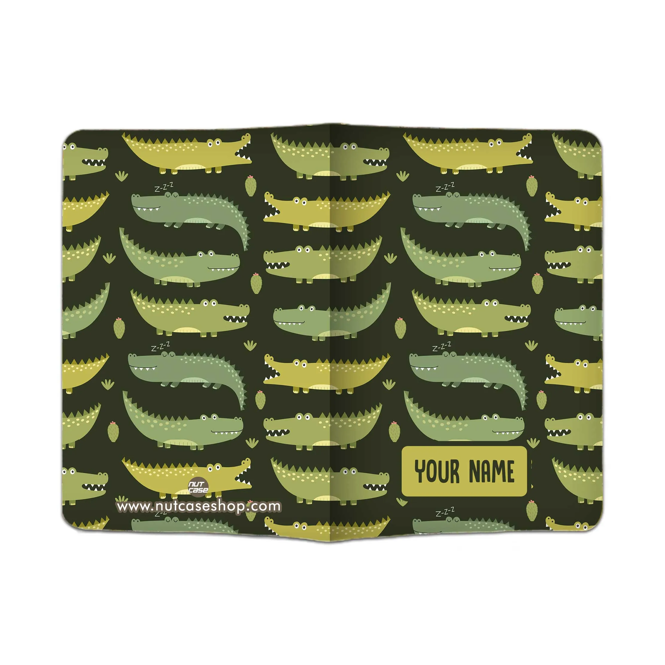 Personalised Passport Cover Suitcase Tag Set - Crocodile