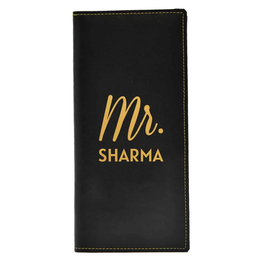 Personalised Travel Document Wallet Passport Cover for Couple MR - Anniversary Gift