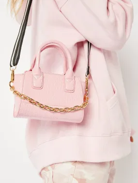 Pink Croc Mini Tote Bag