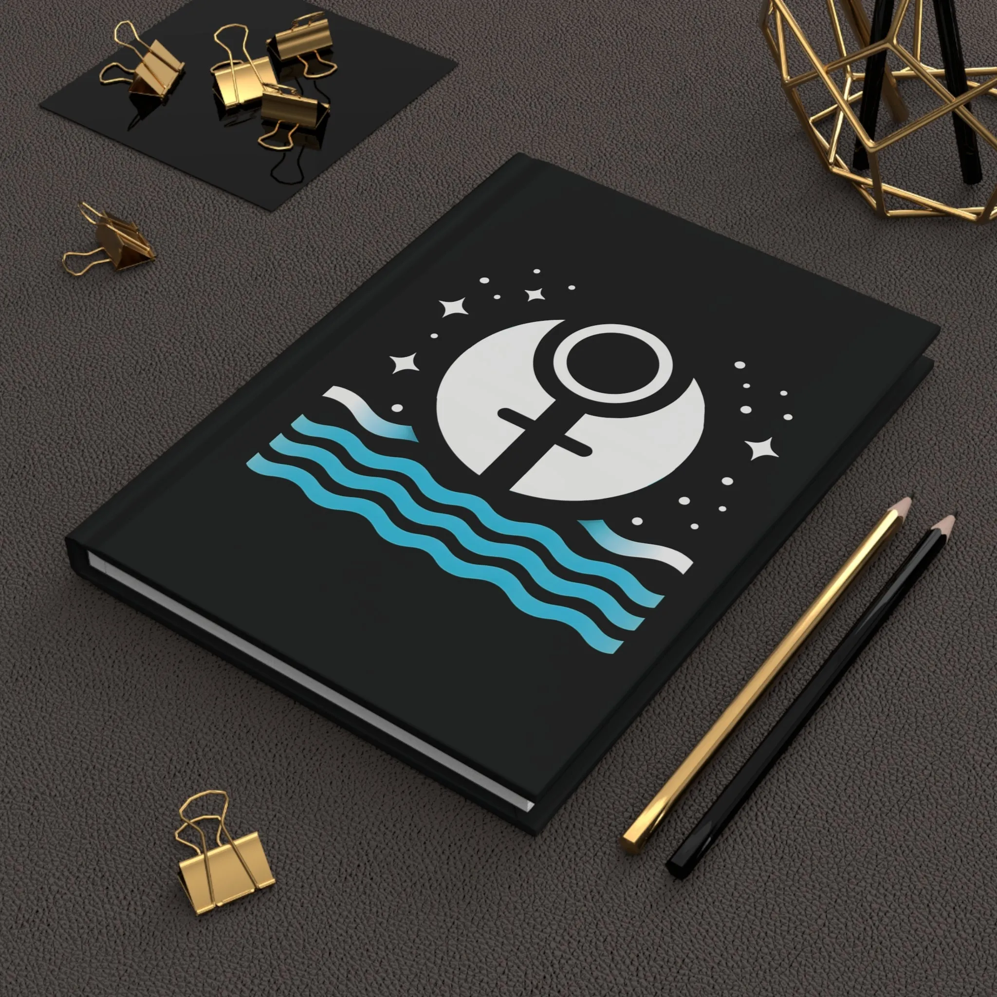 Pluto Into Aquarius Matte Hardcover Journal | Astrology Blank Book | Stars Space Planets Astronomy Lined Notebook Diary Dream Log