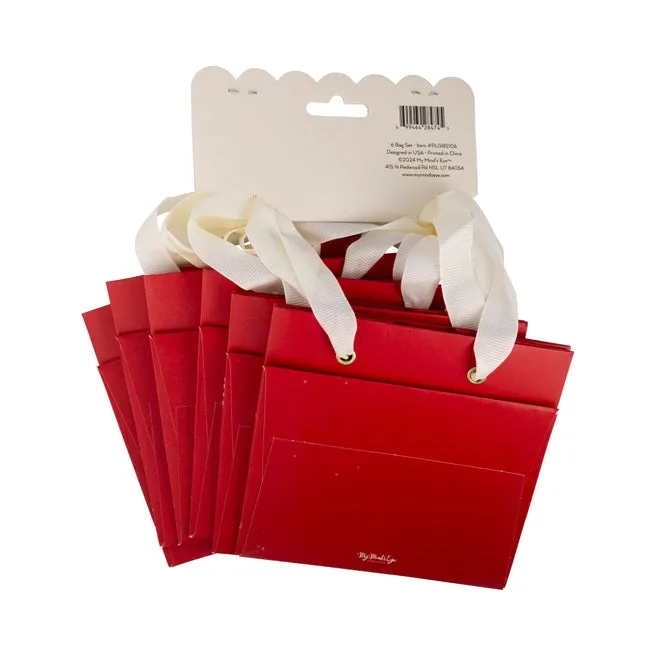 *PRE-ORDER* Red Bow Mini Gift Bags (6 pack)