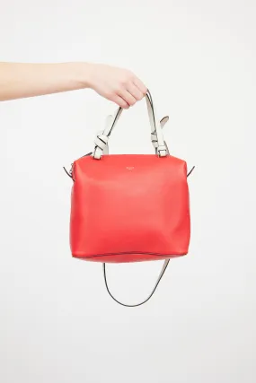 Red & White Cube Bag