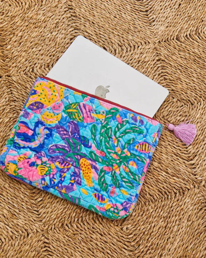 Reef Garden Velvet Laptop Case