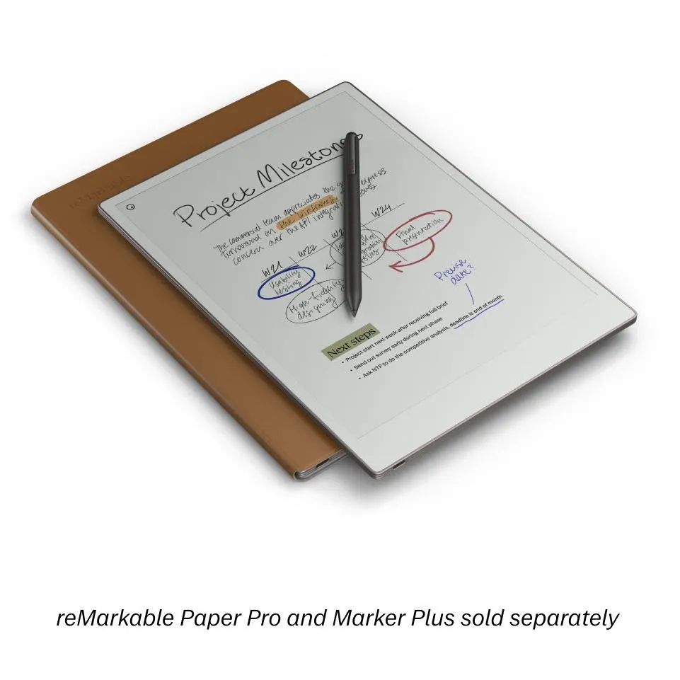 reMarkable BookFolio Pro Leather for Remarkable Paper Pro (Brown)