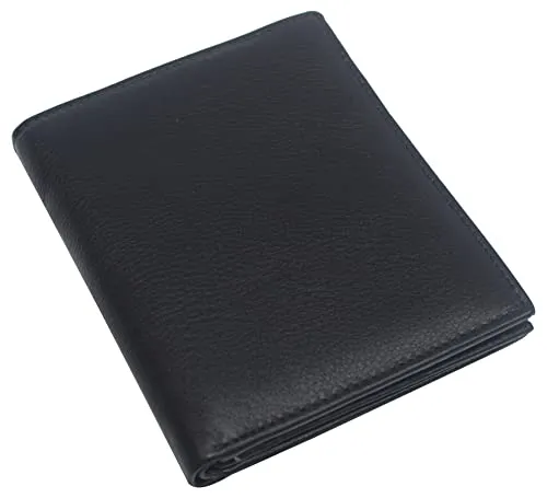 RFID Blocking Genuine Leather Extra Capacity Large Hipster Bifold Wallet