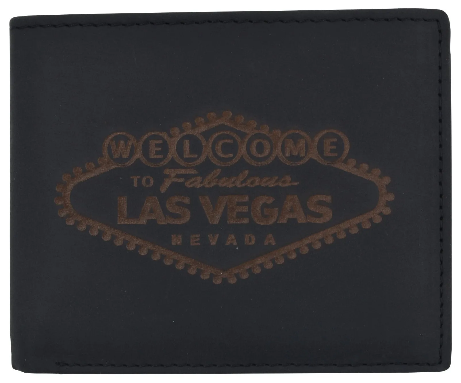 RFID Mens Welcome to Fabulous Las Vegas Nevada Leather Bifold Wallet /53HTC Las Vegas