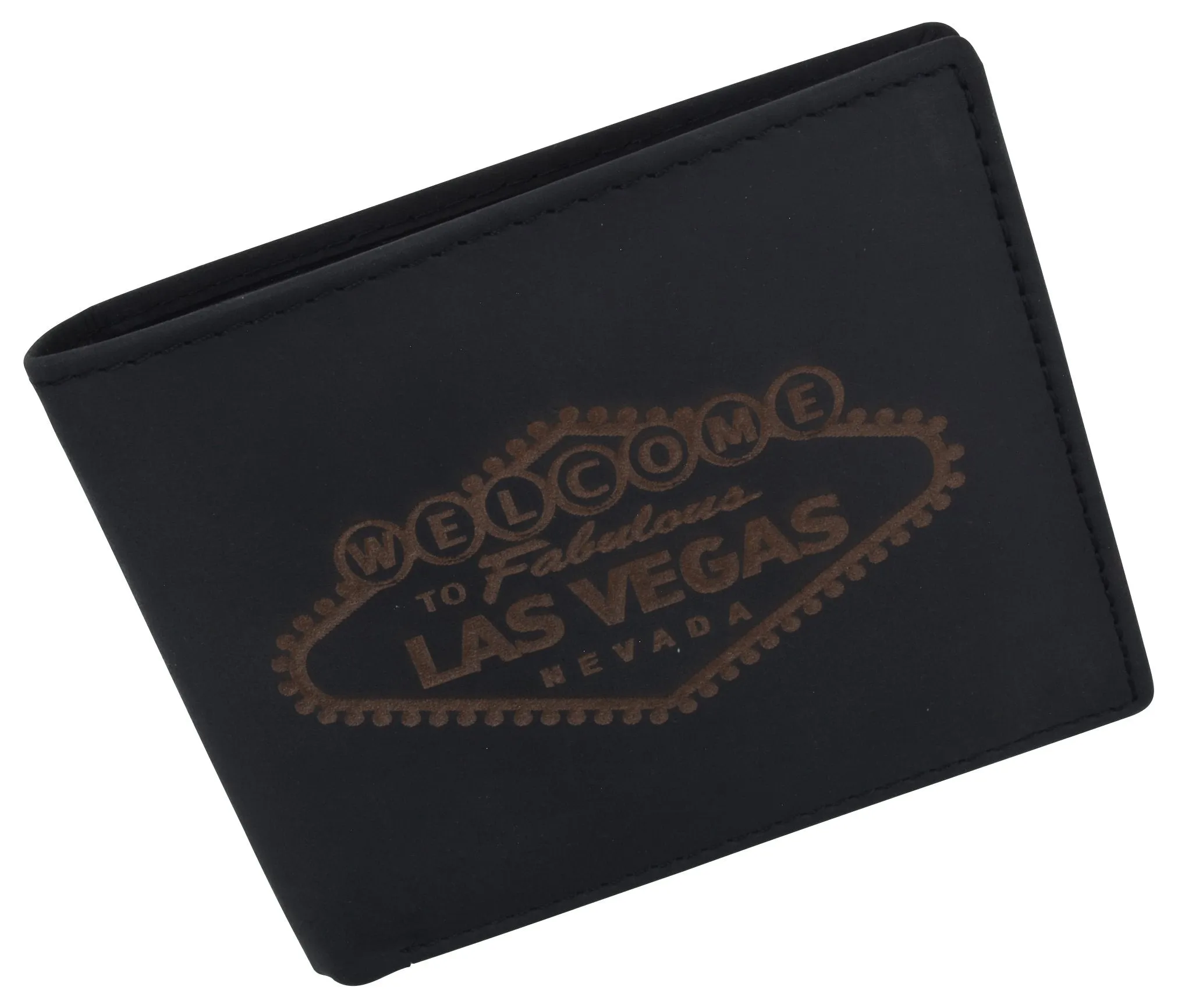 RFID Mens Welcome to Fabulous Las Vegas Nevada Leather Bifold Wallet /53HTC Las Vegas