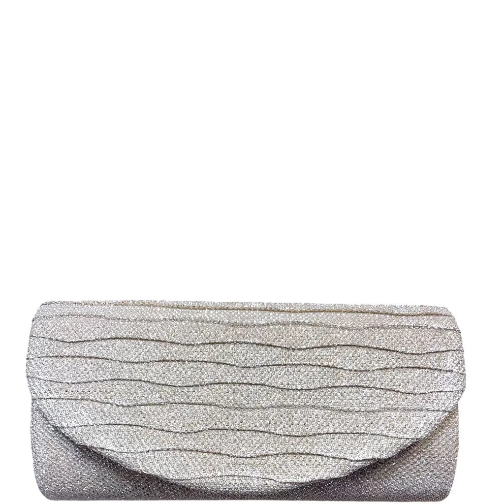 Ridged Evening Clutch Bag