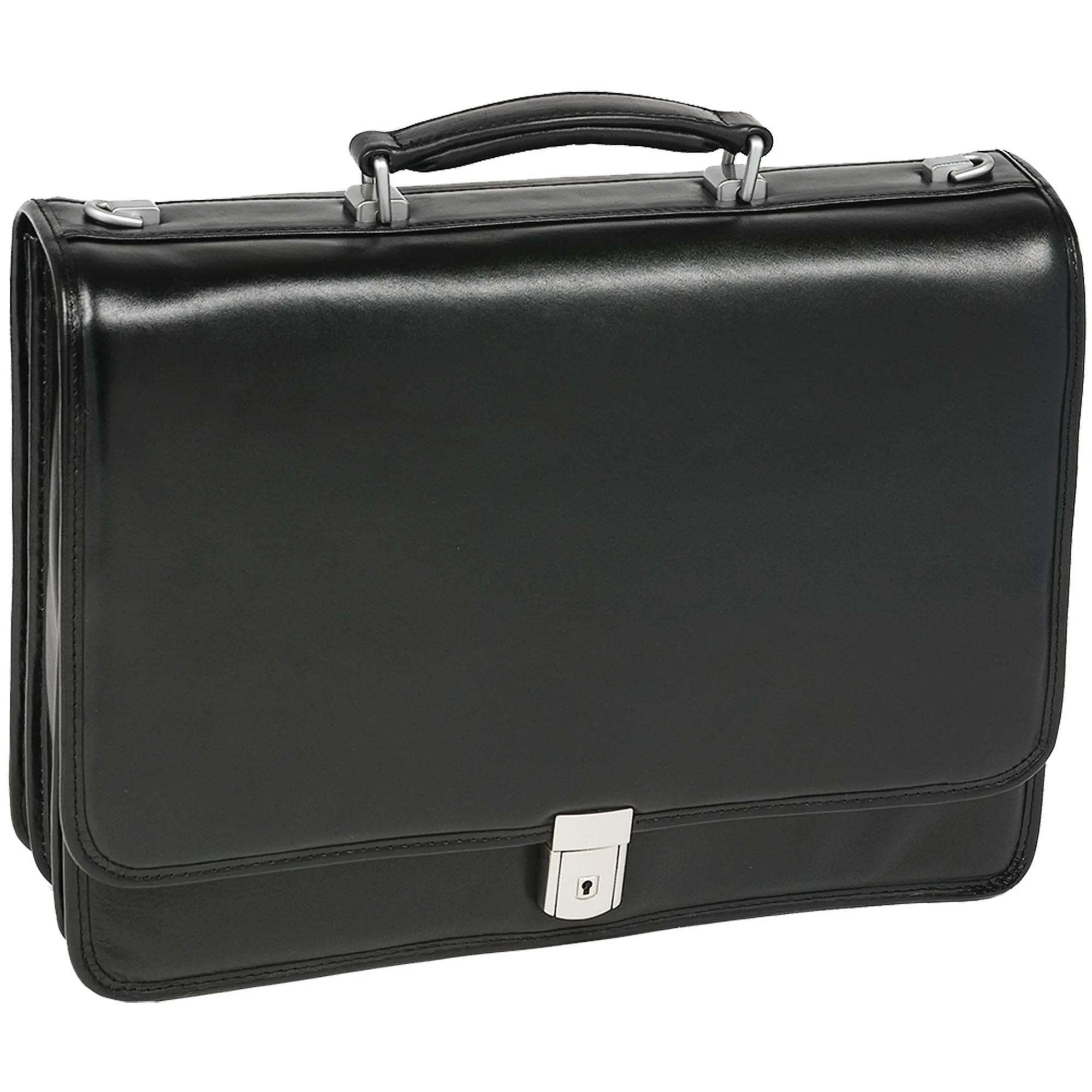 RIVER NORTH | 15” Leather Triple-Compartment Laptop Briefcase