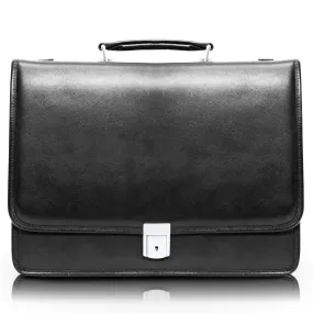 RIVER NORTH | 15” Leather Triple-Compartment Laptop Briefcase