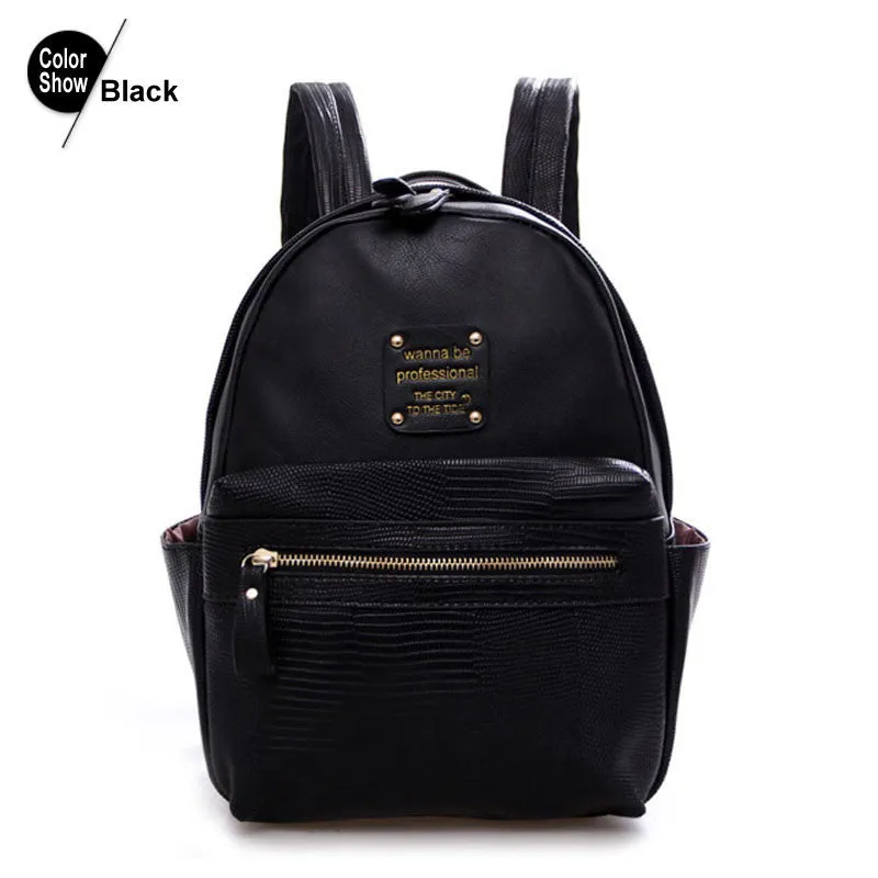 RoyaDong 2016 Brand Women's Backpacks Casual Pu Leather Backpack For Women Serpentine School Bags For Teenagers Girls Book Bag