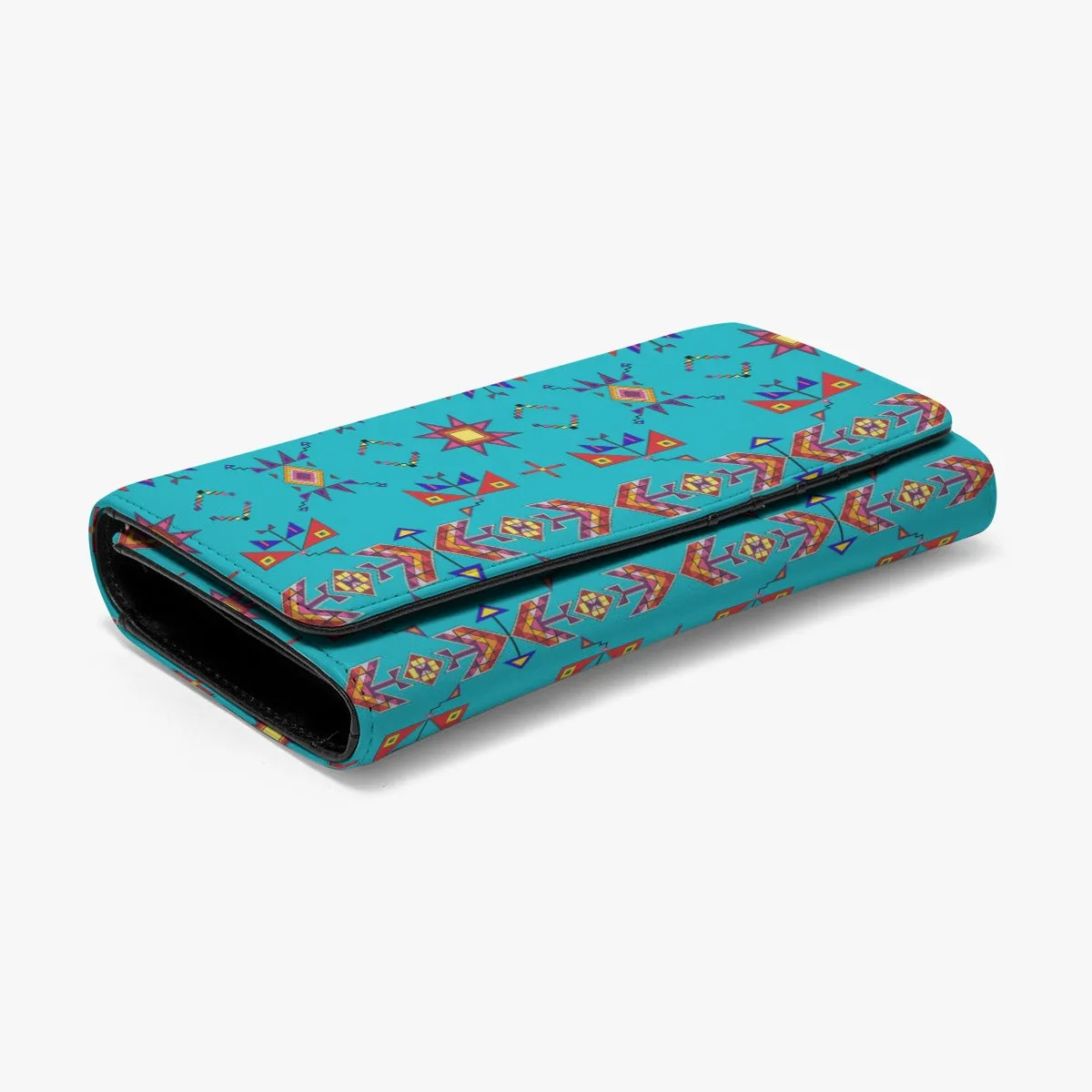 Scattered Generations Turquoise Foldable Wallet