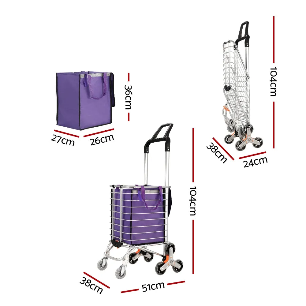 Shopping Cart Trolley 35L Foldable Climbing Wheels