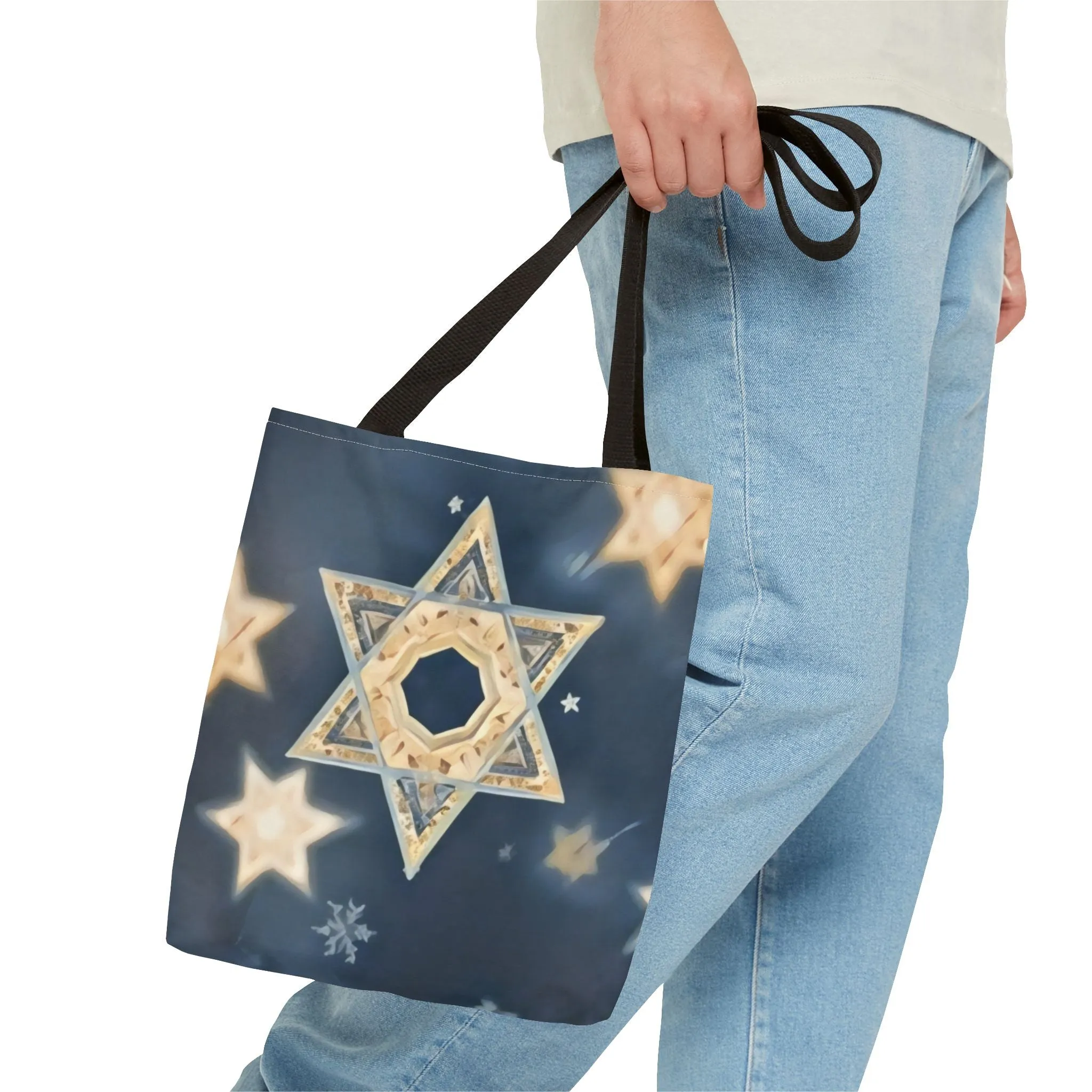 Star of David Tote Bag - Celestial Glow Design