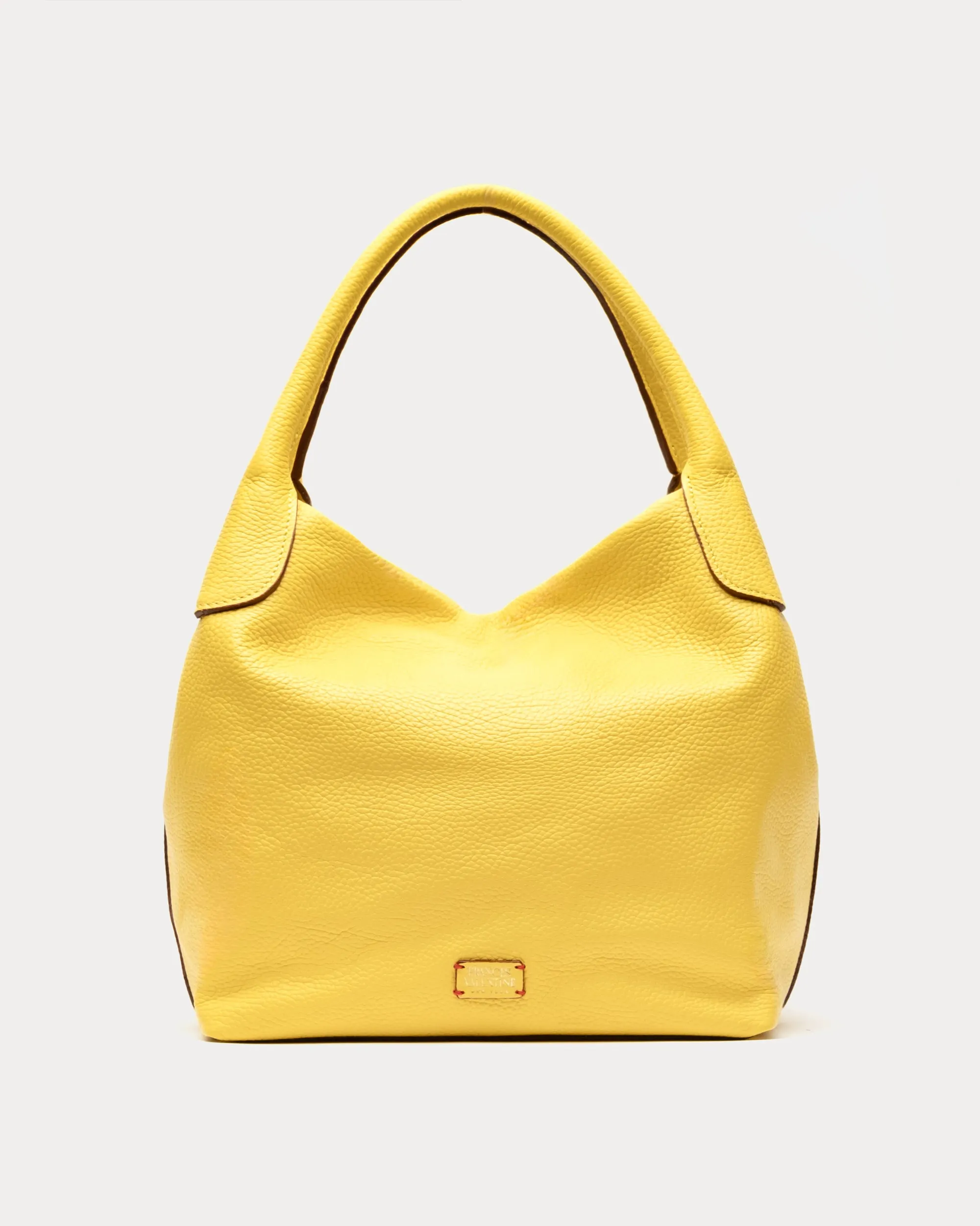 Sweet Pea Tote Tumbled Leather Canary