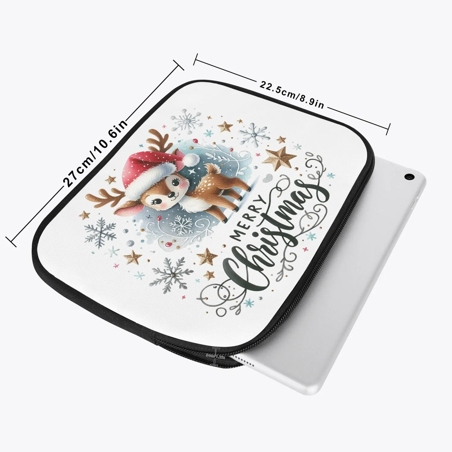 Tablet Sleeve - Merry Christmas - Reindeer