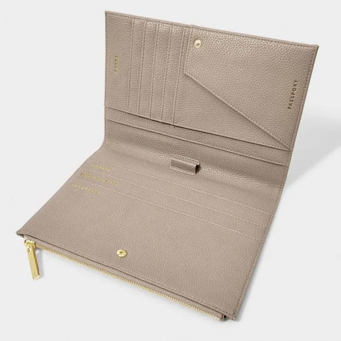 Taupe Travel Document Holder KLB3032