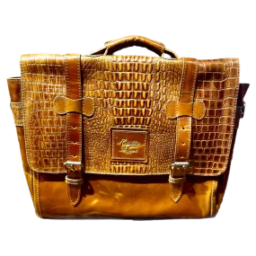 Texas Briefcase - Cognac Gator