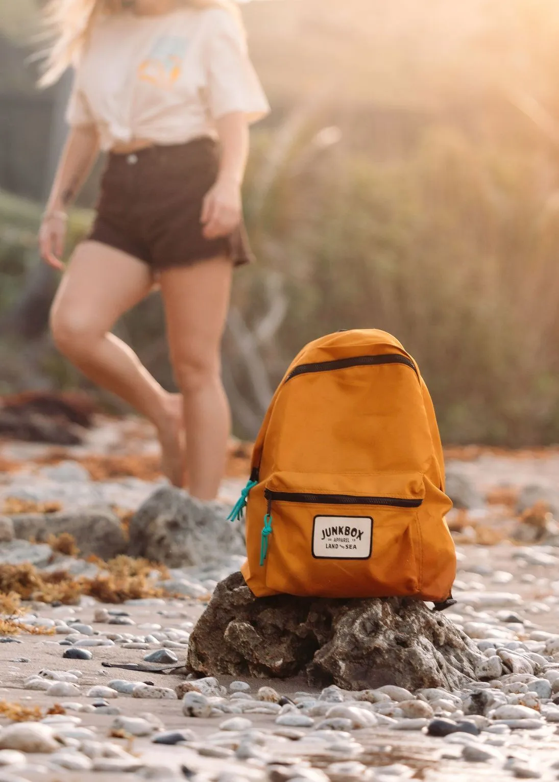 'The Classic' Recycled Backpack in Mustard