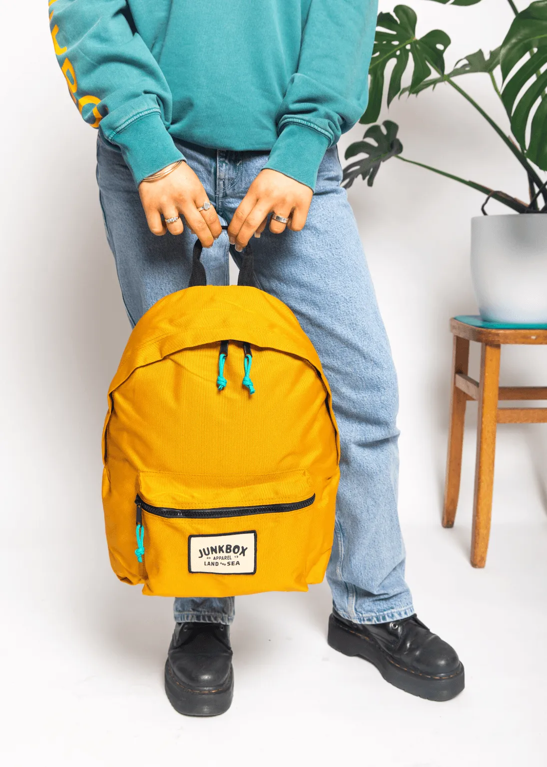 'The Classic' Recycled Backpack in Mustard