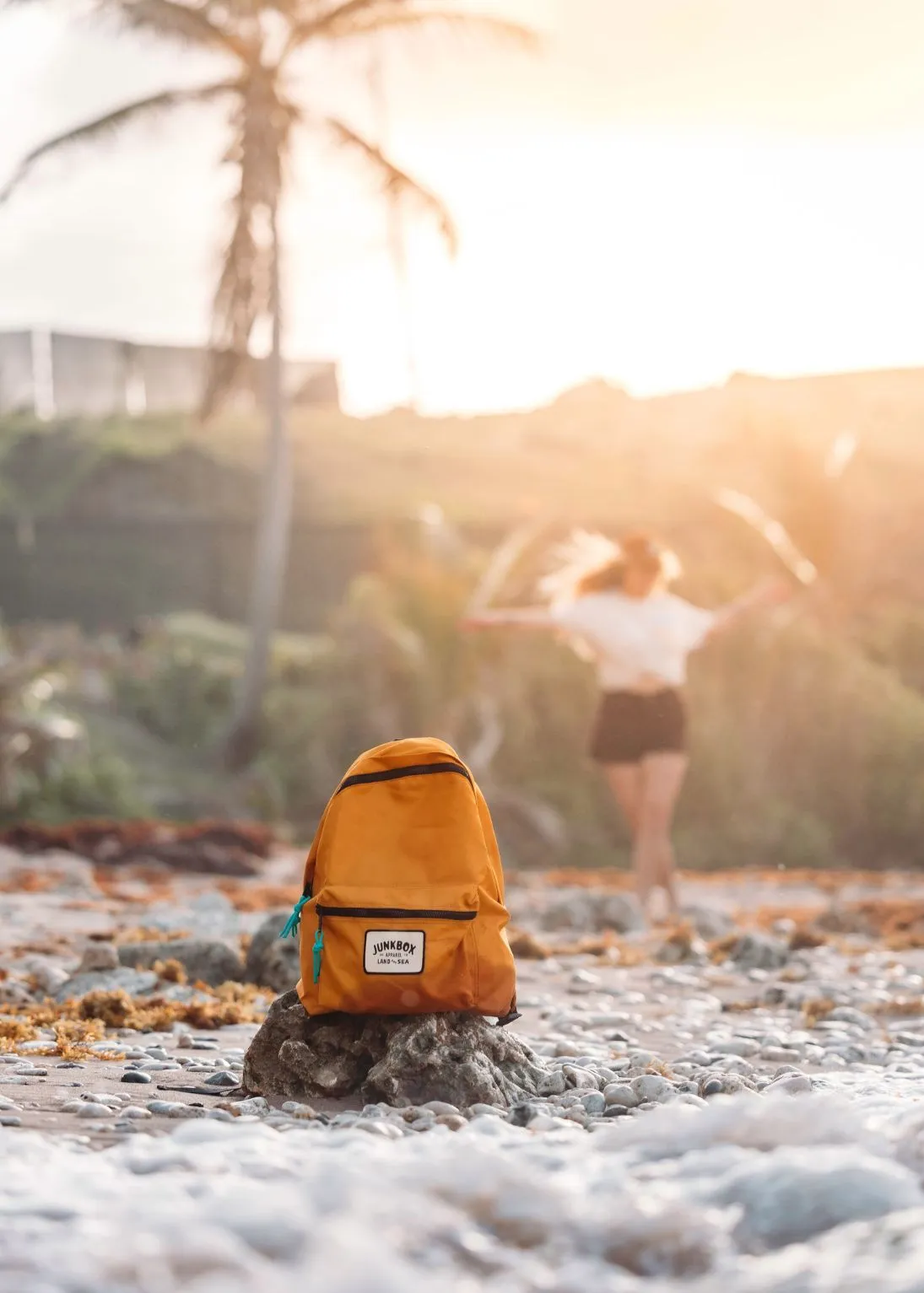 'The Classic' Recycled Backpack in Mustard