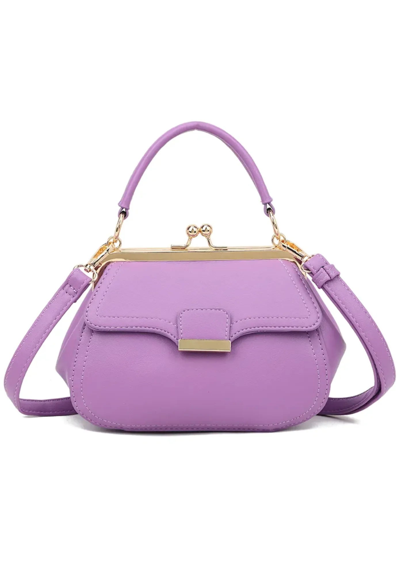 The Edit - Lilac Mini Retro Clasp Bag