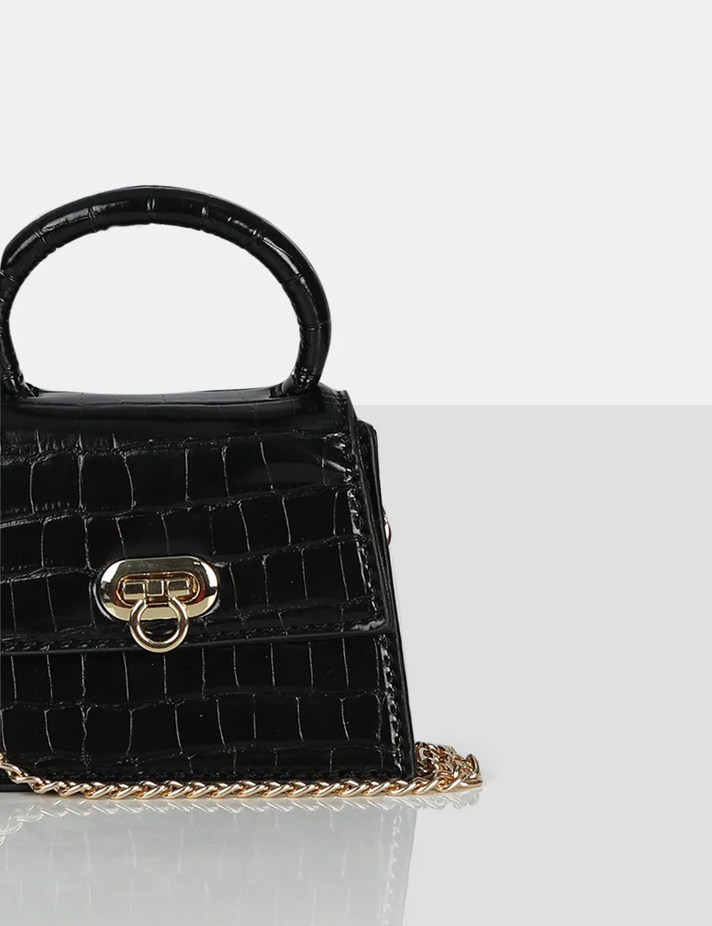 The Lilly Black Textured Mini Bag