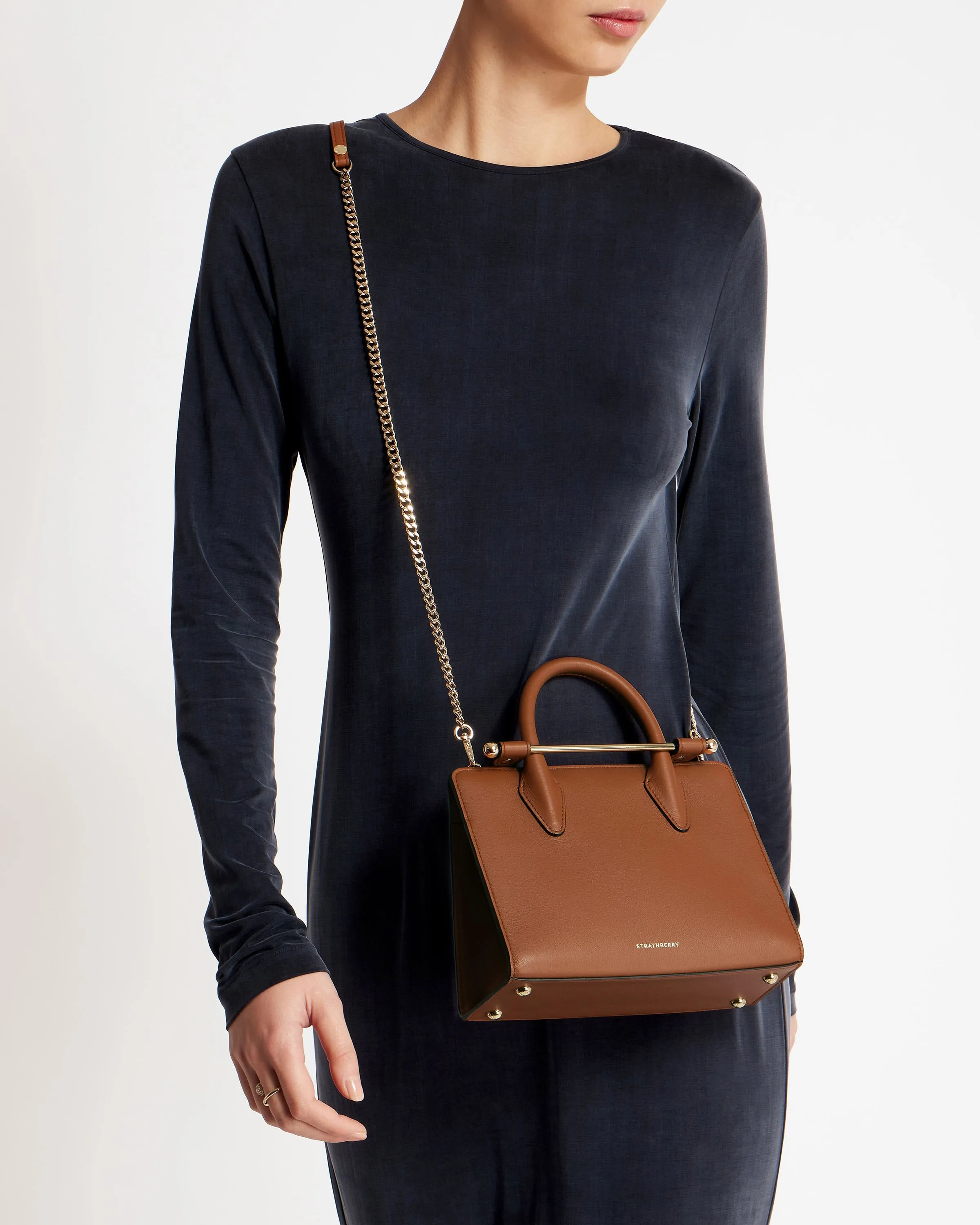 The Strathberry Mini Tote - Chestnut