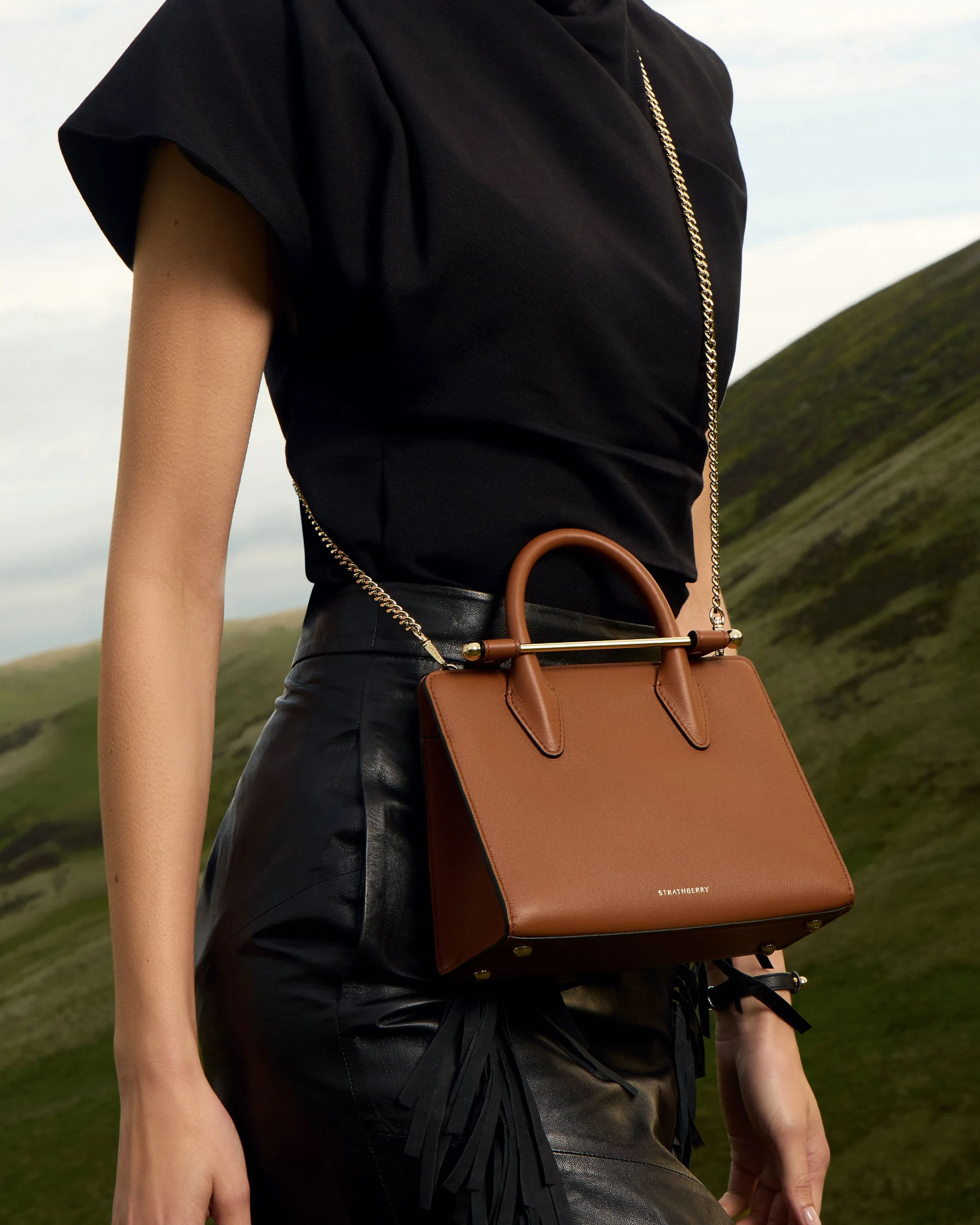 The Strathberry Mini Tote - Chestnut