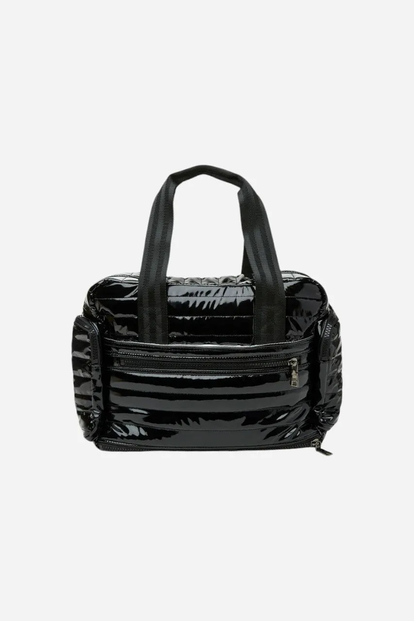 THINK ROYLN Voyager Travel Bag in Black Patent