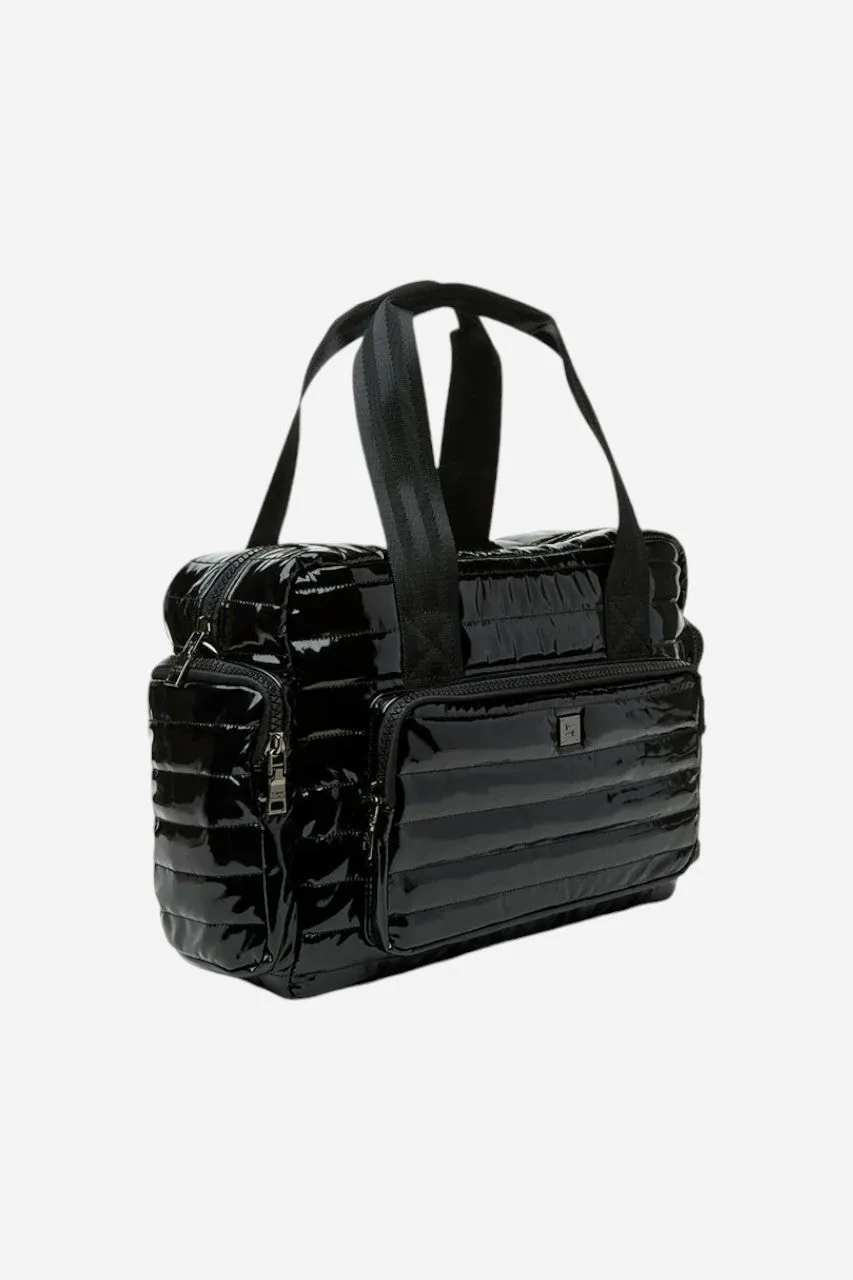 THINK ROYLN Voyager Travel Bag in Black Patent