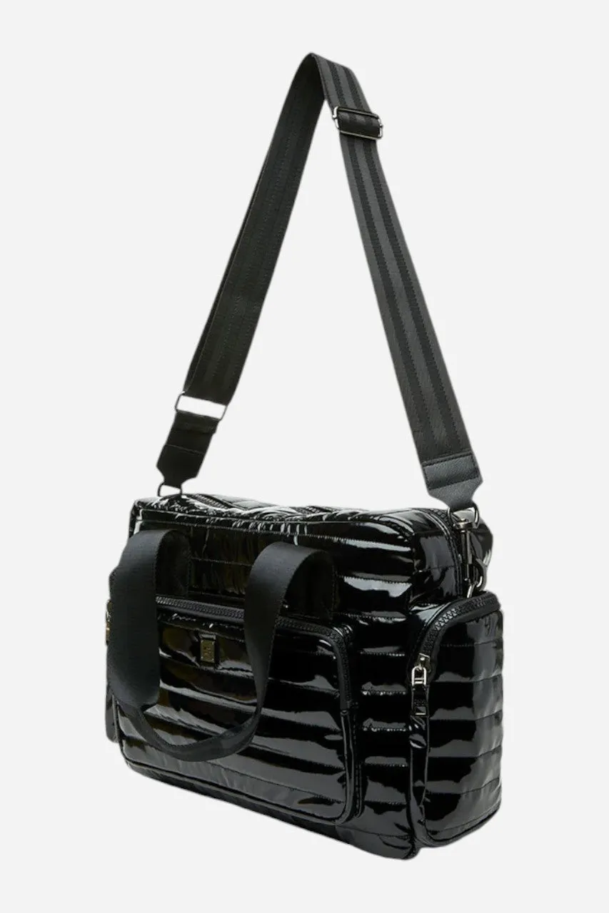 THINK ROYLN Voyager Travel Bag in Black Patent