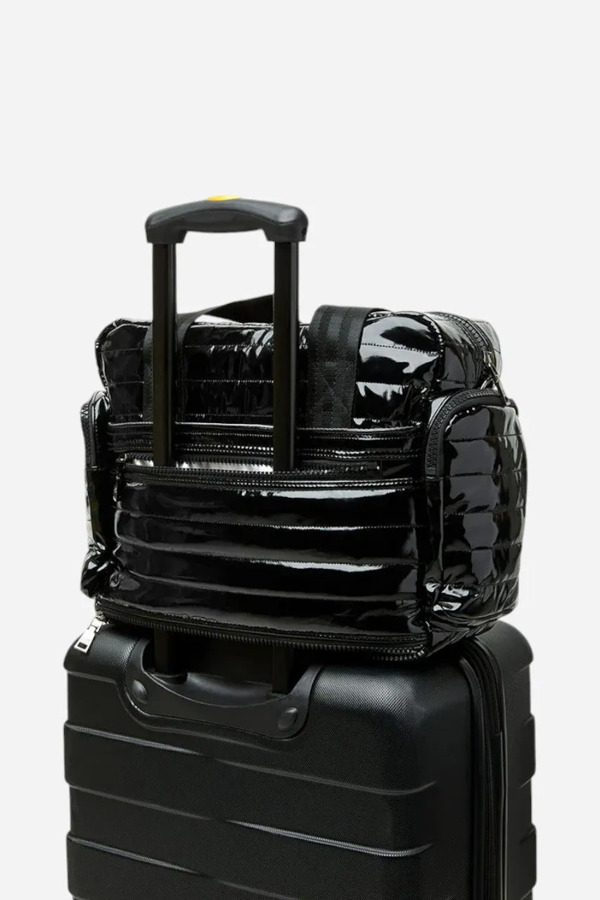 THINK ROYLN Voyager Travel Bag in Black Patent