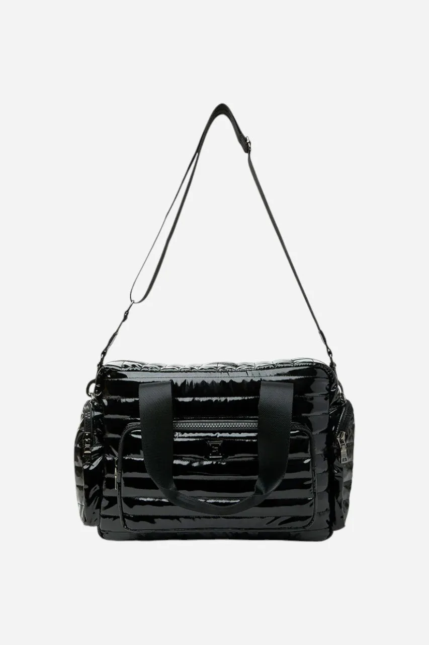 THINK ROYLN Voyager Travel Bag in Black Patent