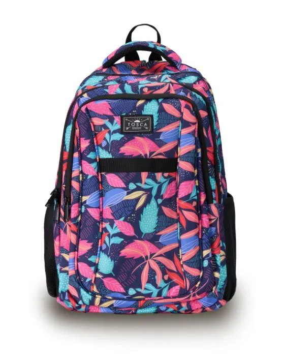 Tosca - TCA936-L Small Backpack - Black/Tropical