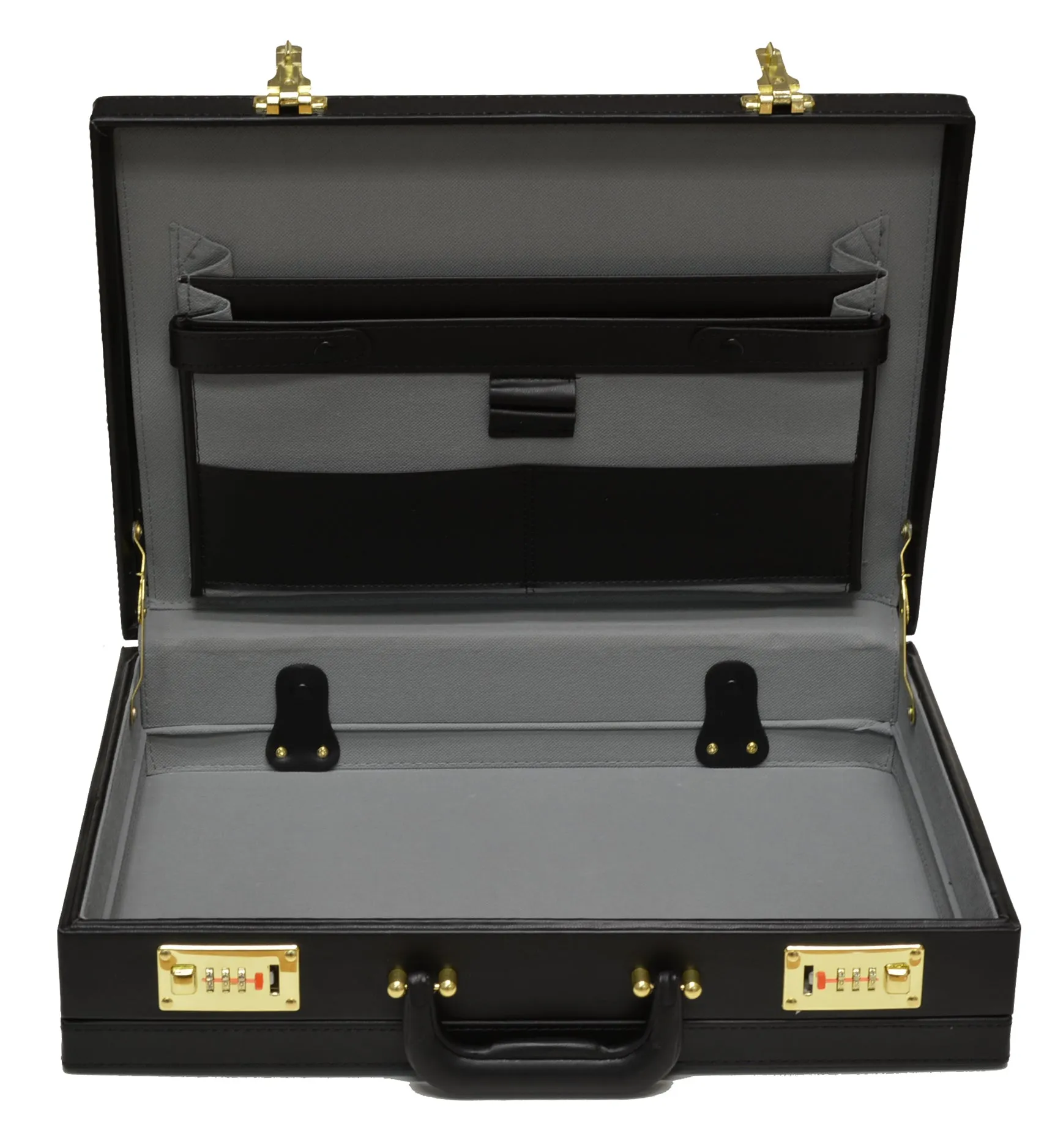 Transworld Briefcase Travel Portfolio Attache Case Lock 9102 Black