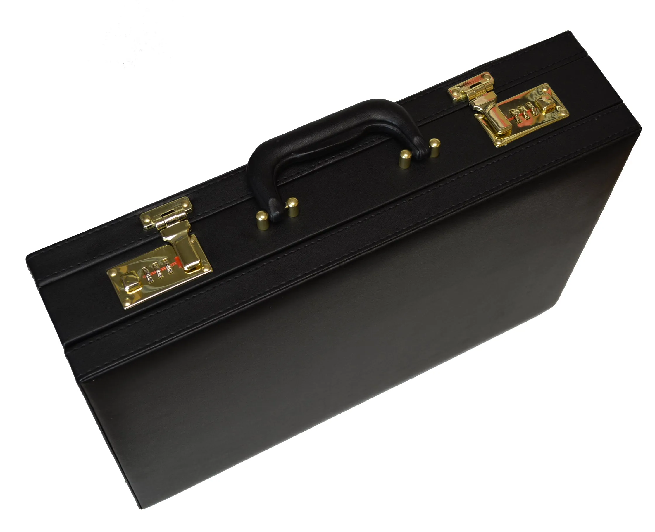 Transworld Briefcase Travel Portfolio Attache Case Lock 9102 Black