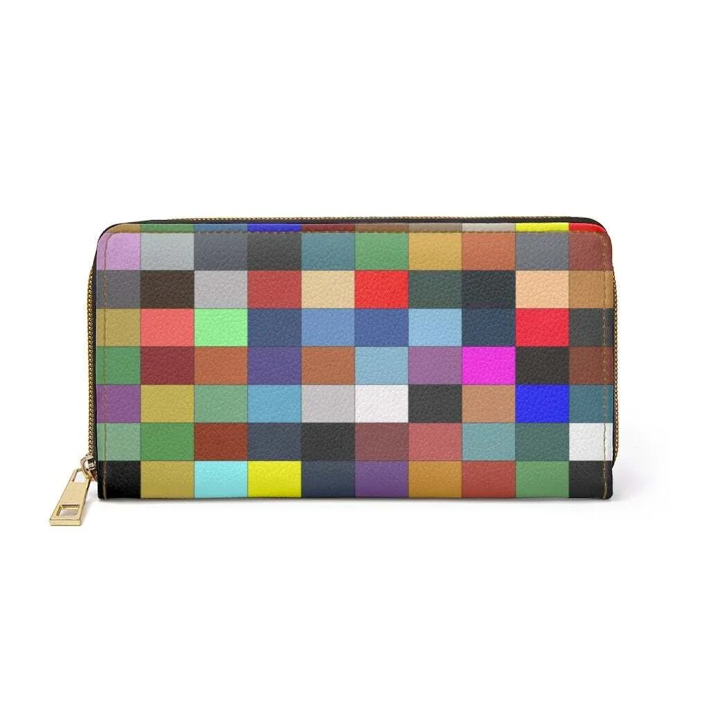 Uniquely You Womens Wallet - Zip Purse / Multicolor Colorblock