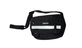 Used Supreme messenger bag reflective stripe black