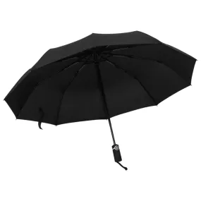 vidaXL Automatic Folding Umbrella Black 104 cm